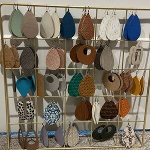 Nickel & Suede Leather Earrings